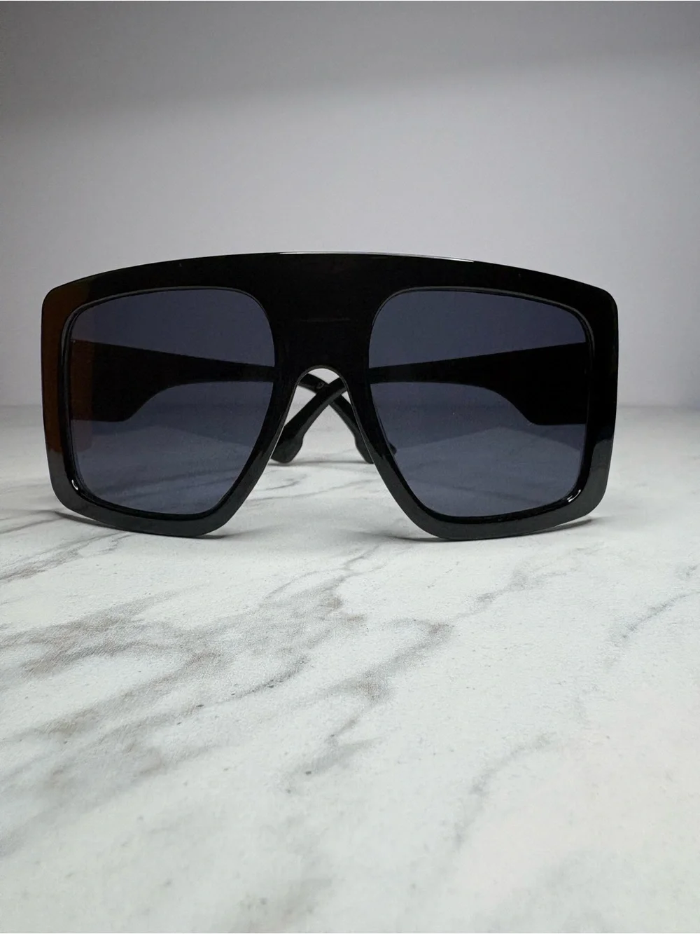 Black Oversized Square Women's Sunglasses